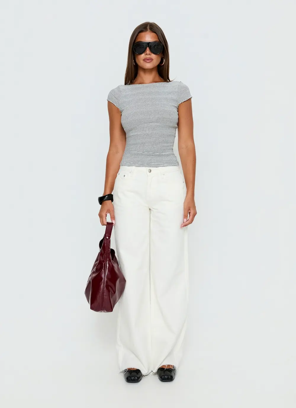 Darla Low Rise Straight Leg Jean White