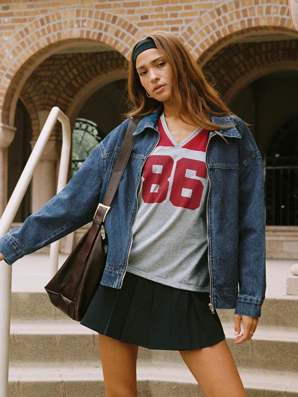 Goldsmith Denim Bomber Jacket Mid Wash