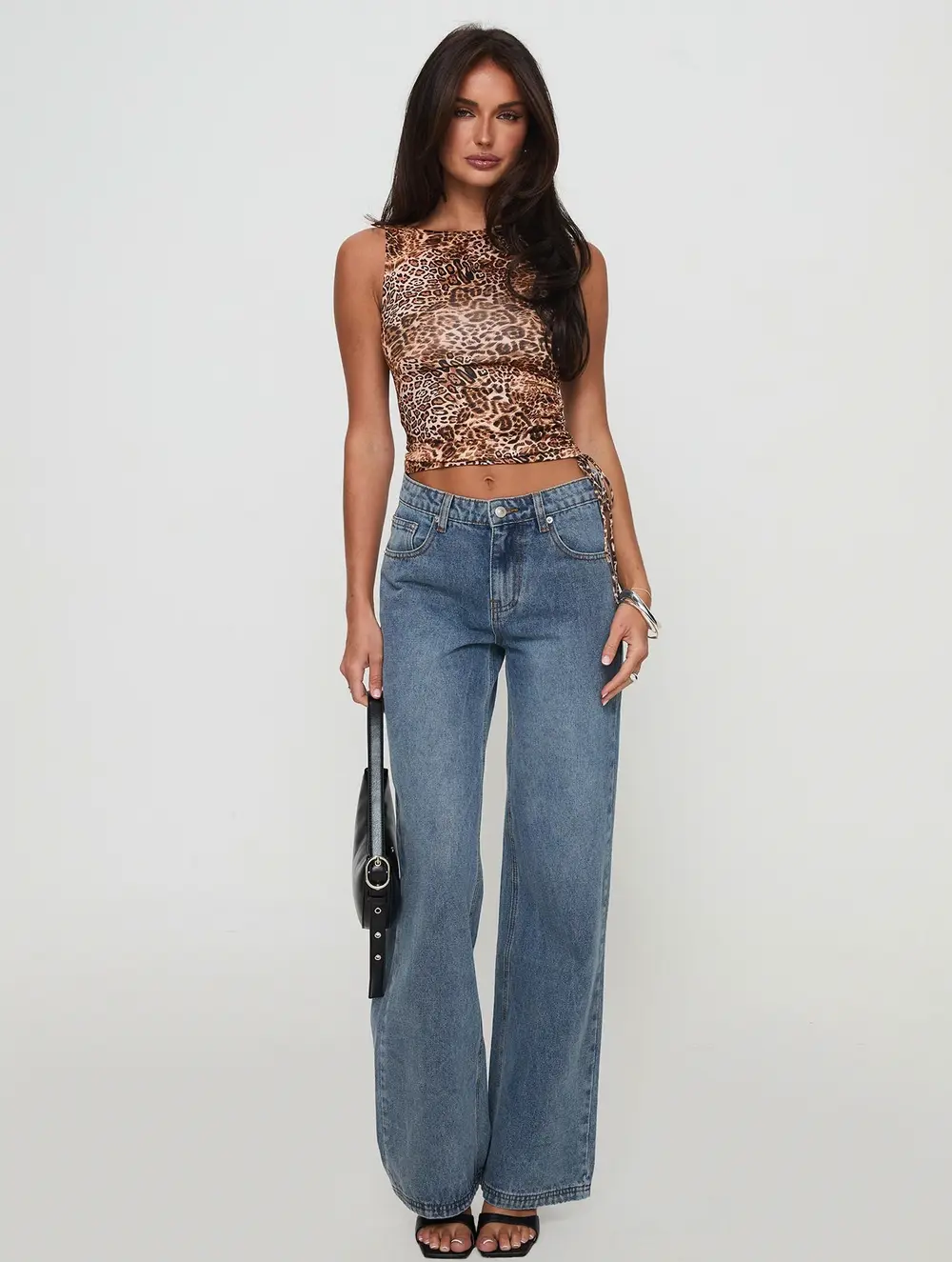 Everlong Mid Rise Straight Leg Jeans Mid Blue Wash