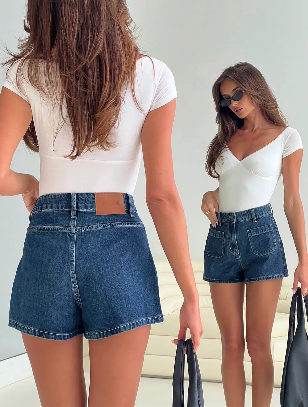 Take My Breath Denim Shorts Blue