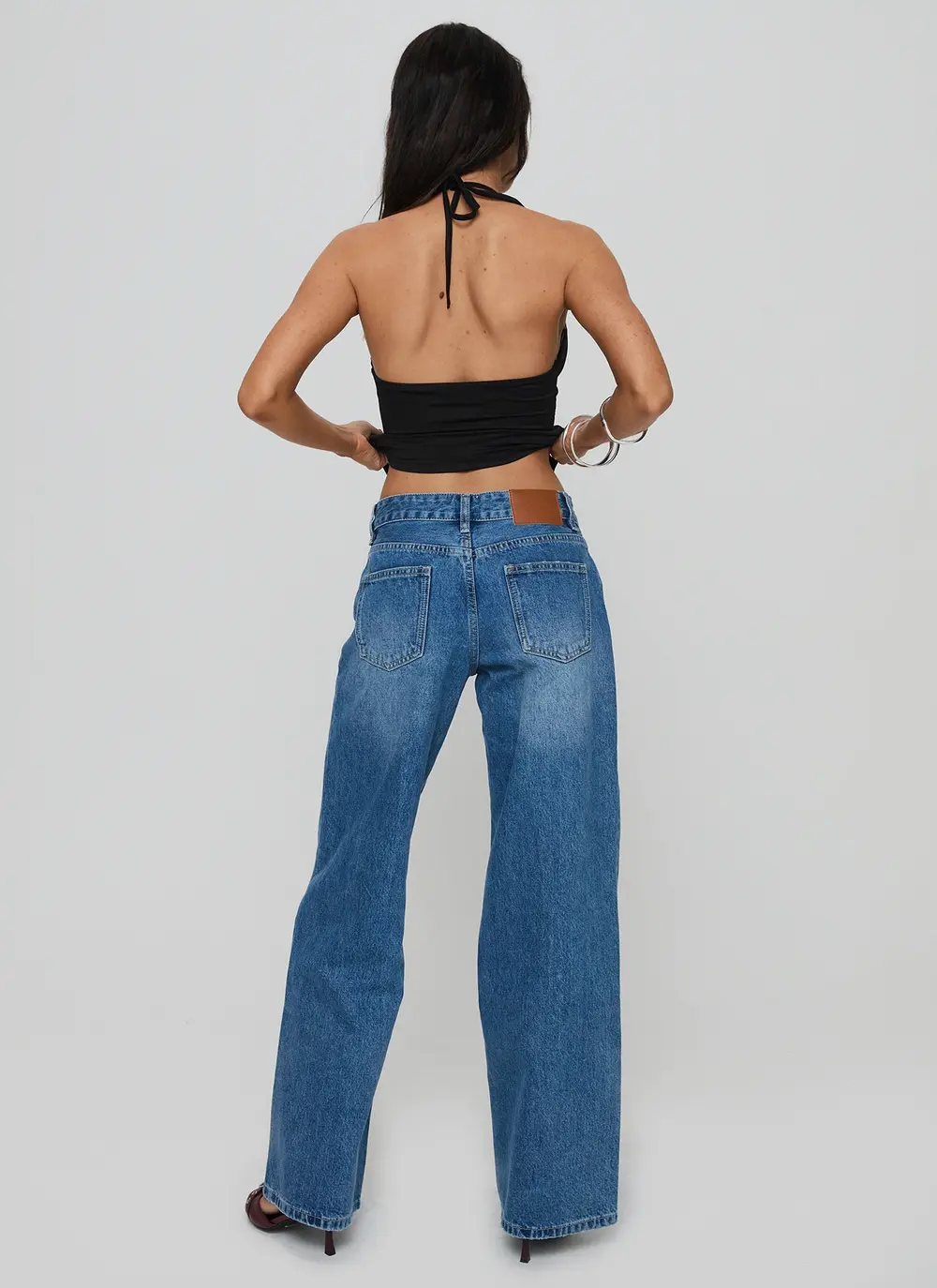 Serenitia Mid Rise Relaxed Jeans Mid Blue Wash