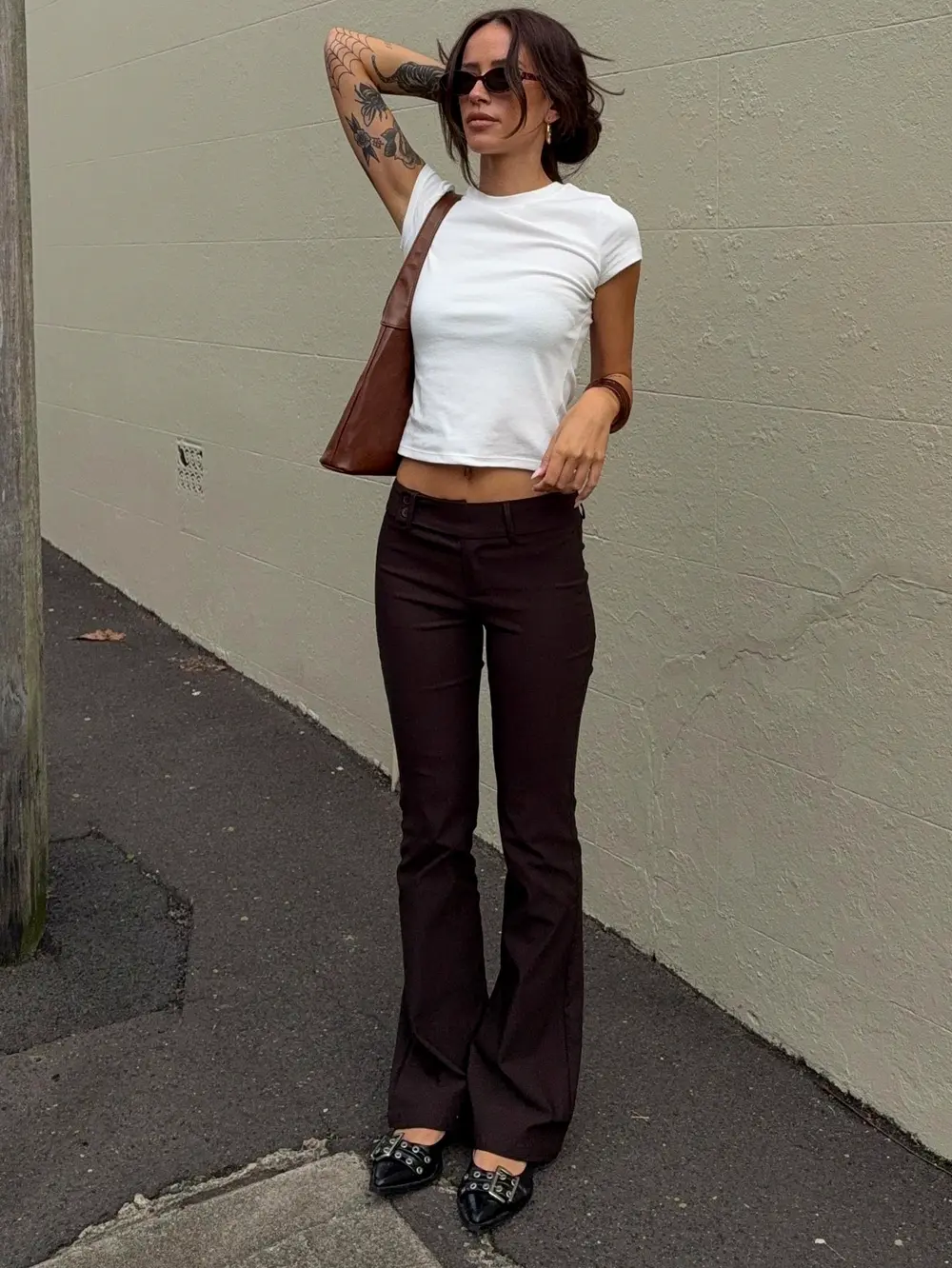 Kinkirk Flared Pants Chocolate