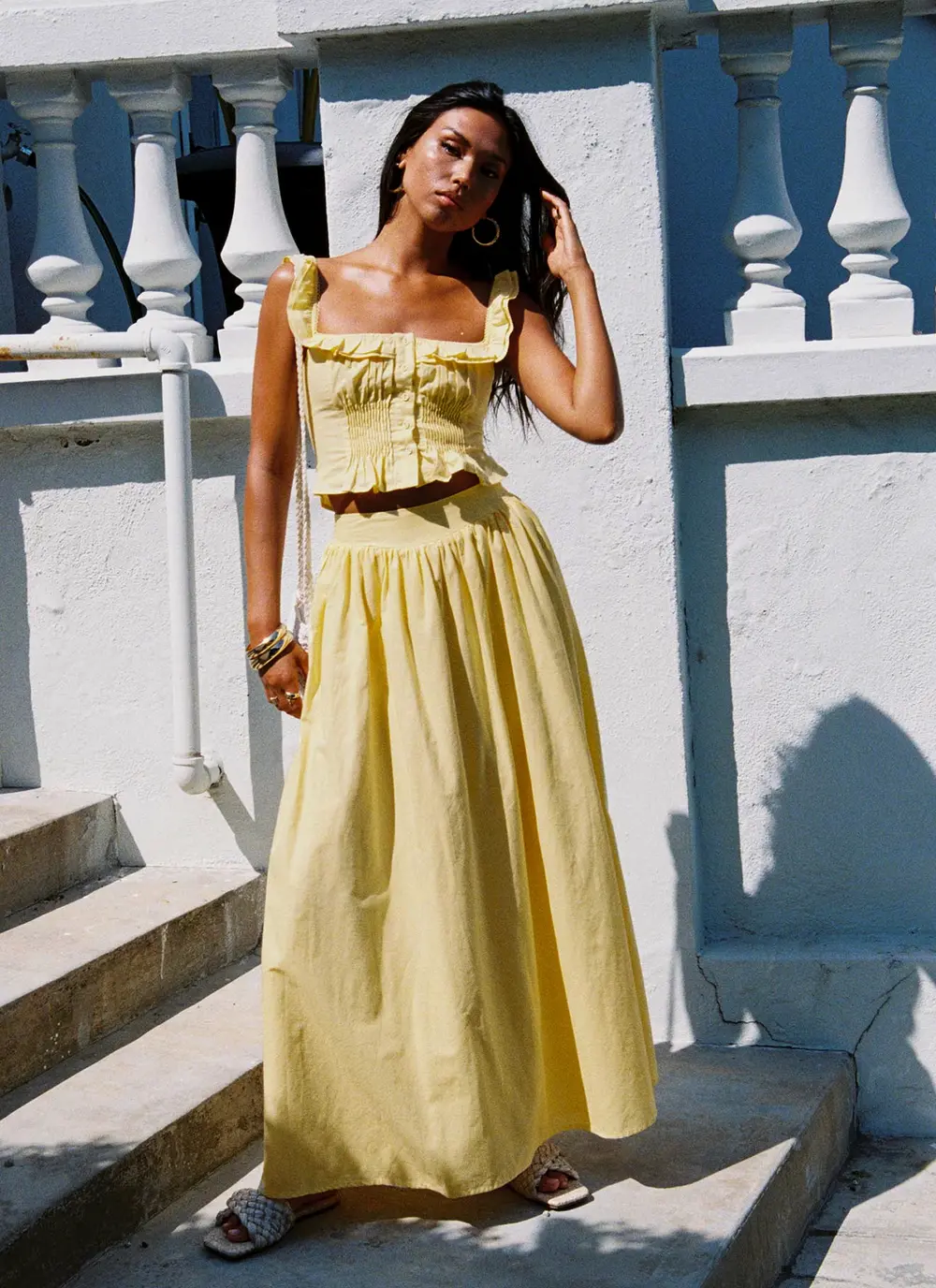 Valerio Maxi Skirt Yellow