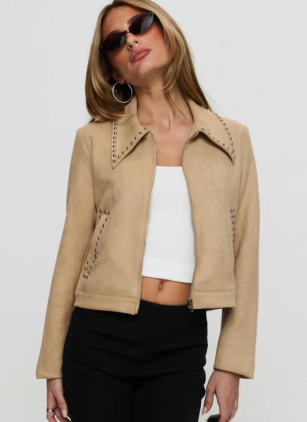 Hurleigh Faux Suede Jacket Brown