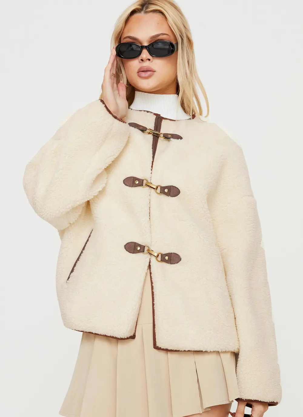 Adylic Teddy Coat Cream / Brown