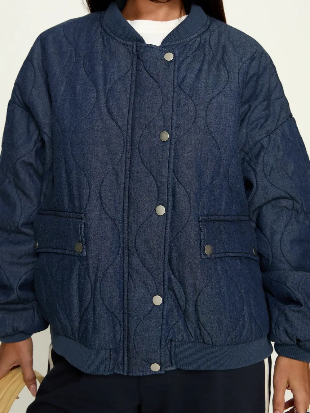 Stick Season Quilted Jacket Navy