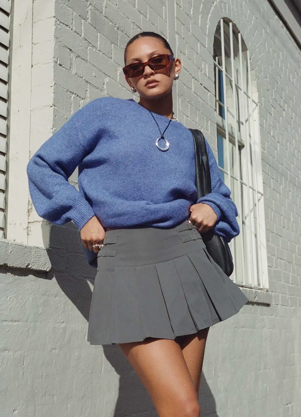 Cartwright Mini Skirt Charcoal