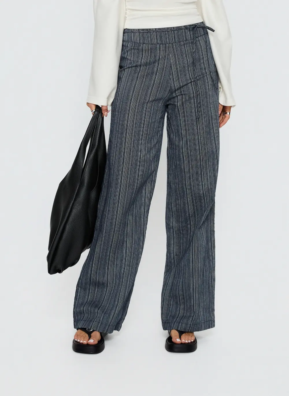 Rush Hours Tie Up Pants Navy