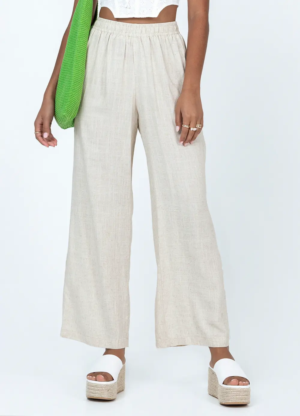 Louis Linen Blend Pants Beige