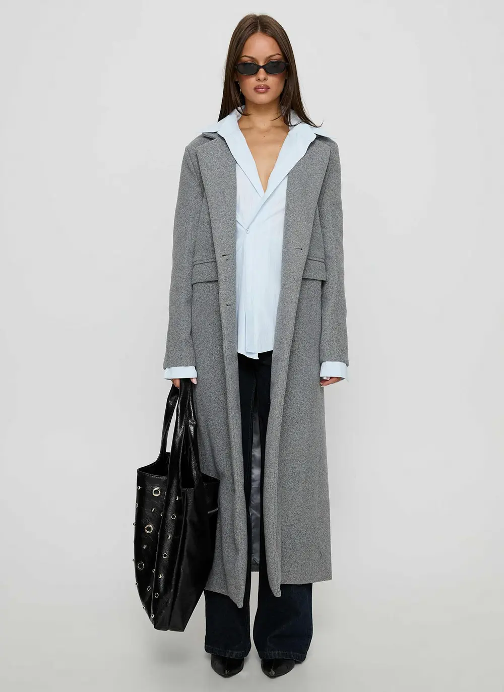 Lovergirl Longline Coat Grey