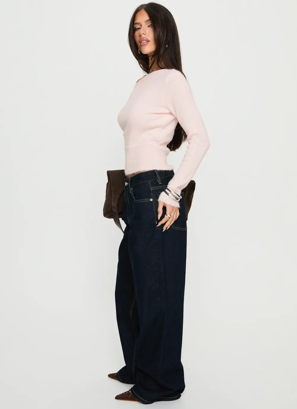 Serenitia Mid Rise Relaxed Jeans Dark Raw Wash