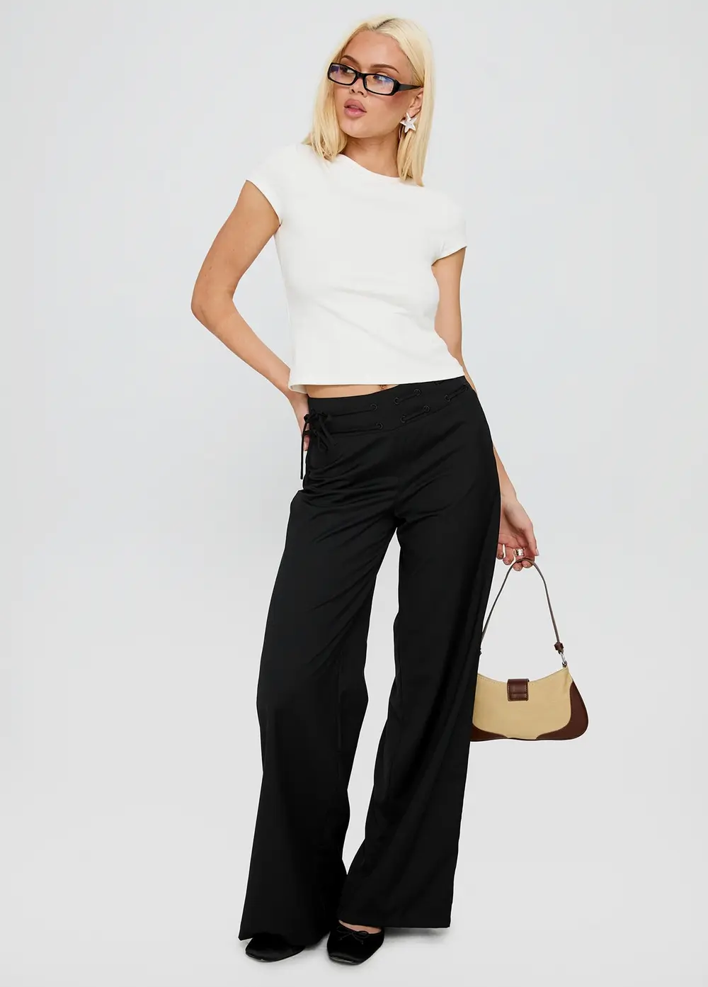 Just Have Fun Wide Leg Pant Black
