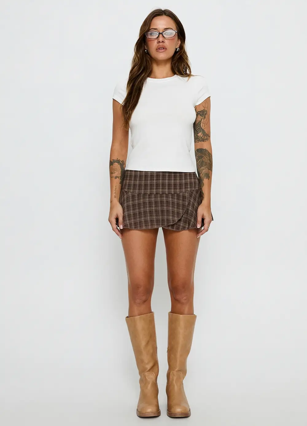 Sonsie Mini Skirt Multi Check