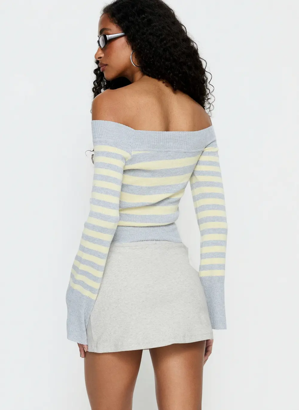 Baseline Rib Skort Grey Marle