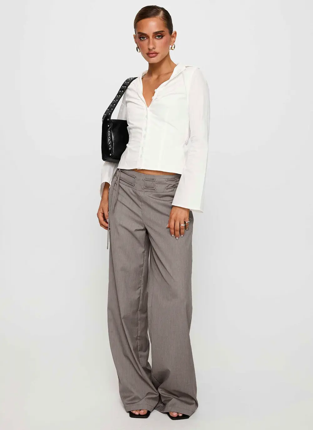 Just Have Fun Wide Leg Pant Grey
