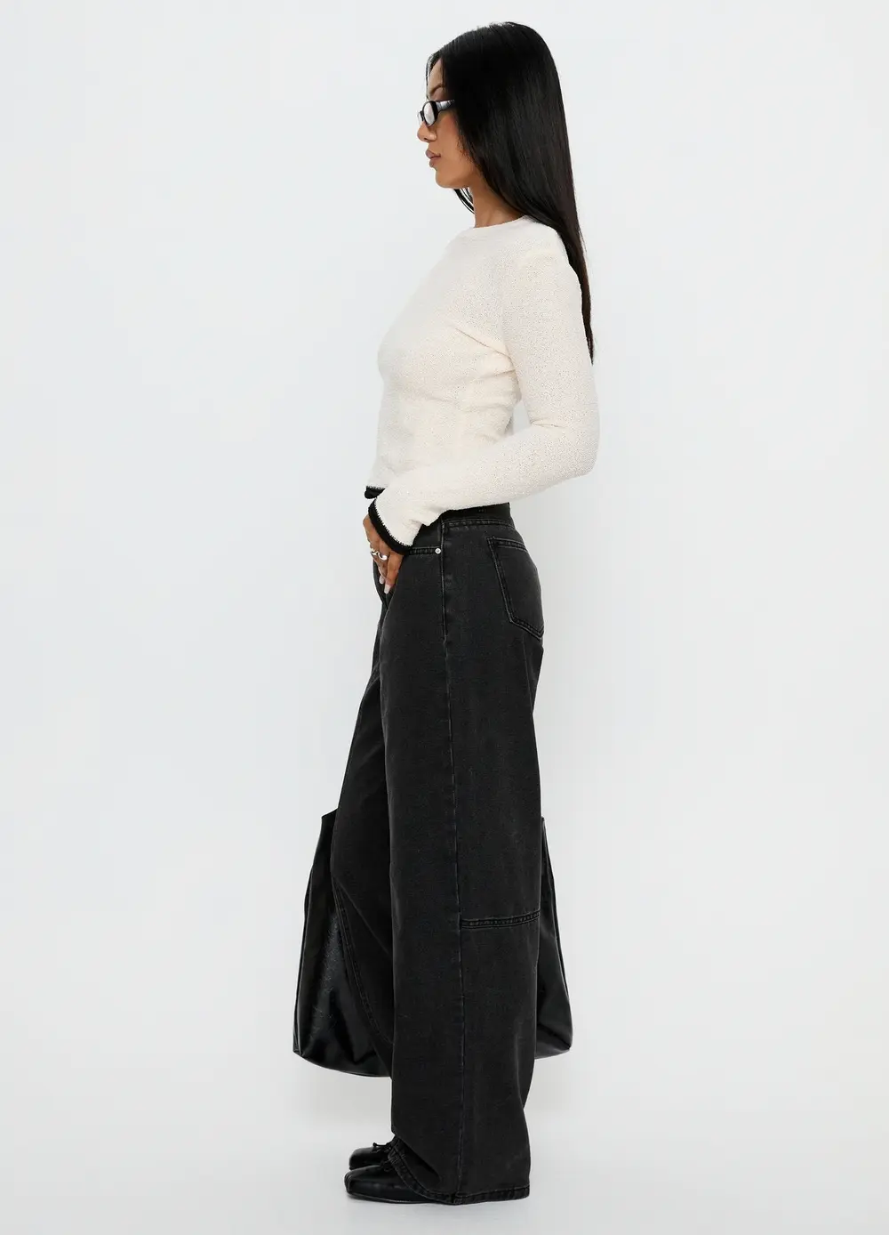 Lando Low Rise Straight Leg Jeans Washed Black