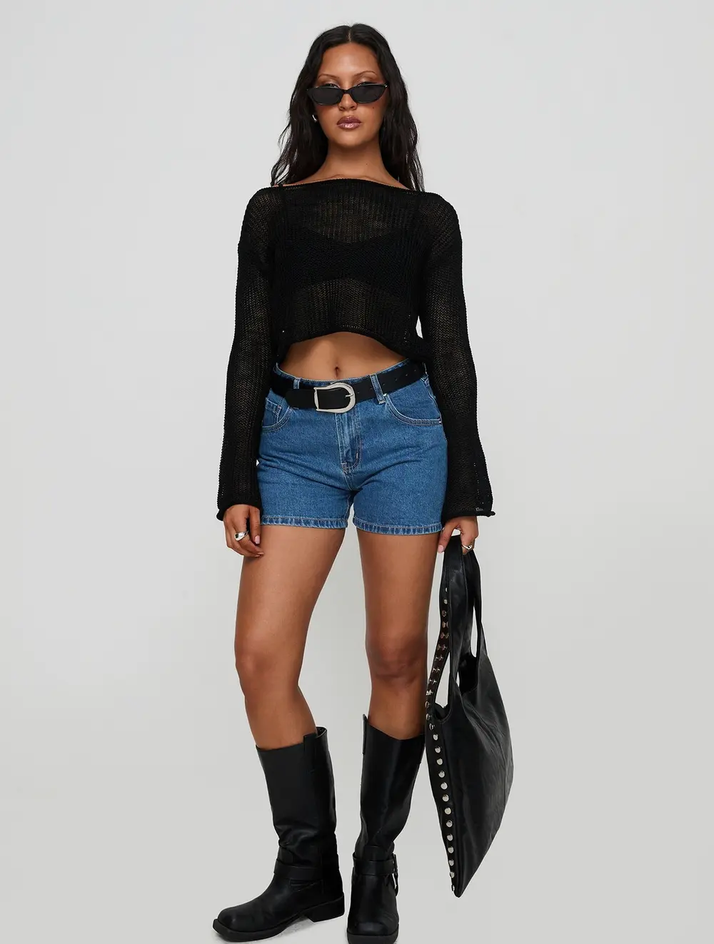 Saldana Shorts Mid Blue Denim