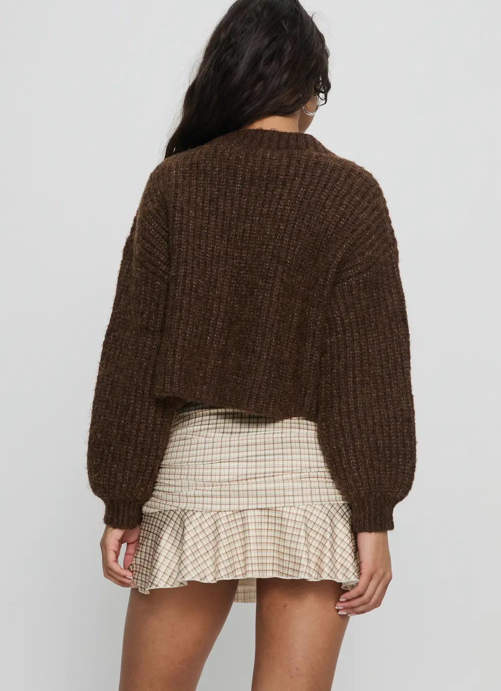 Celebrations Mini Skirt Beige Check