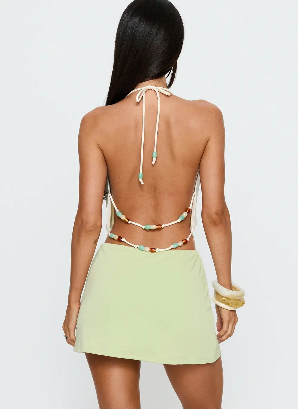 Brennah Jersey Mini Skort Pistachio