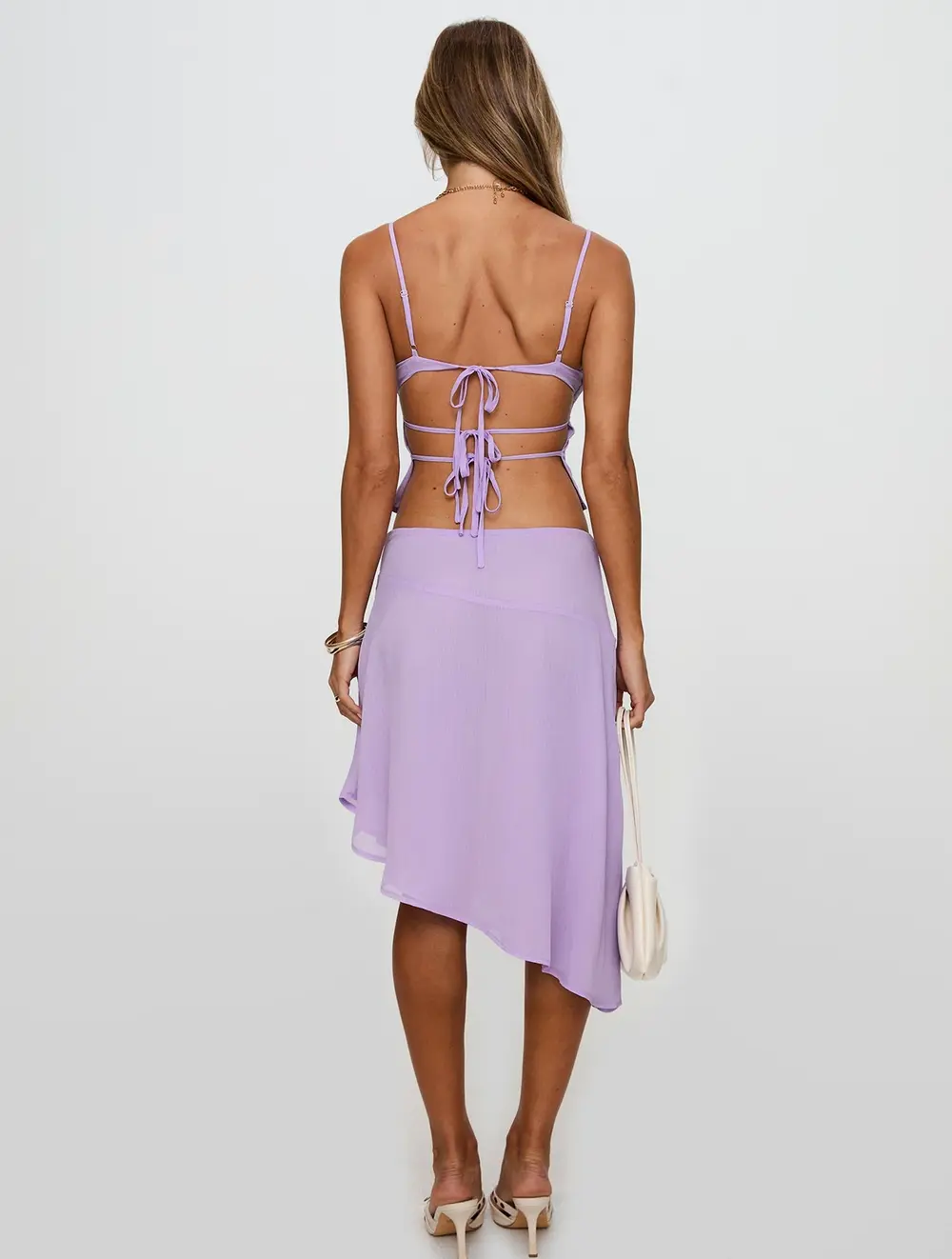 Pappilion Asymmetrical Skirt Lilac