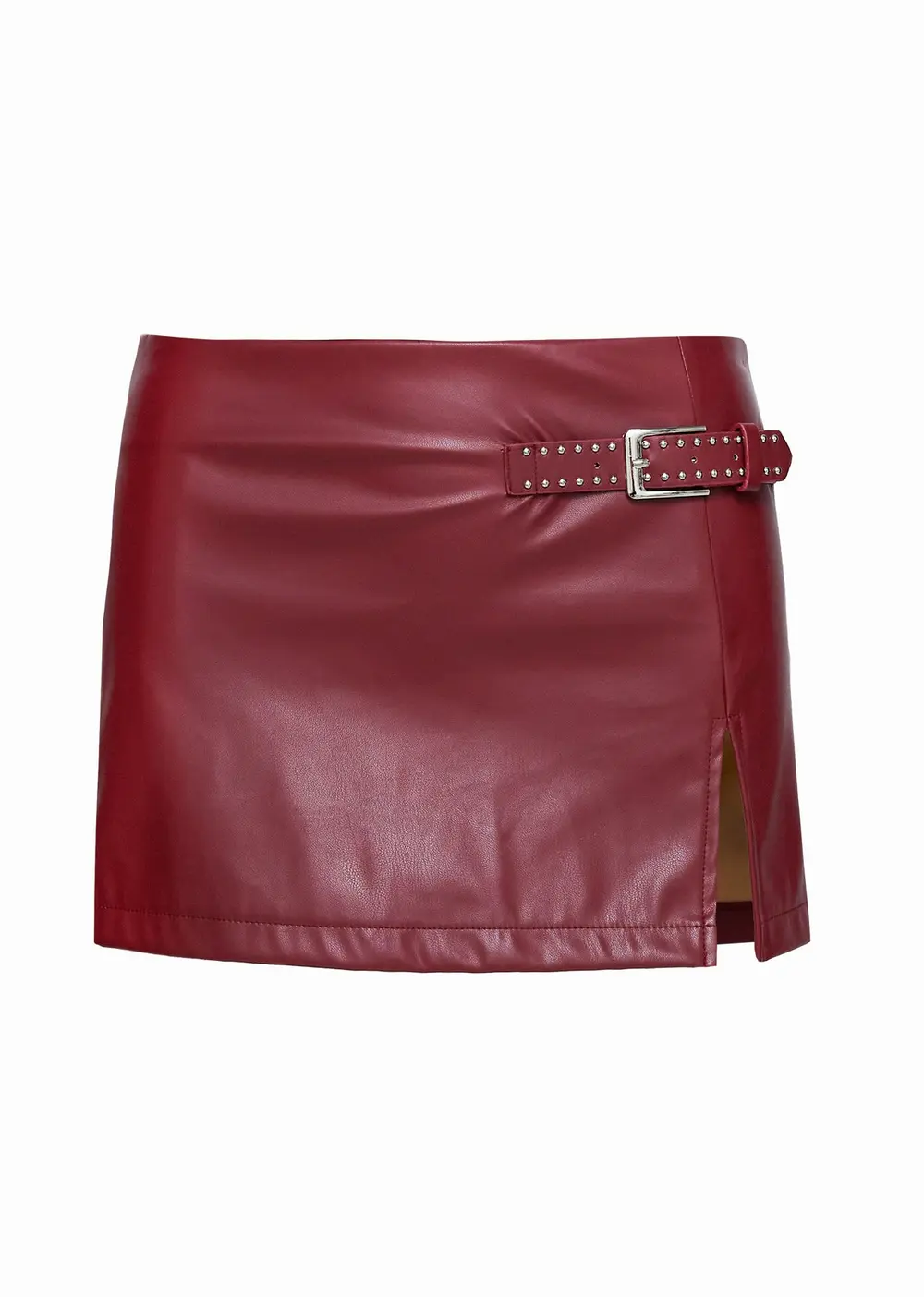 De Tigre Belted Mini Skirt Red