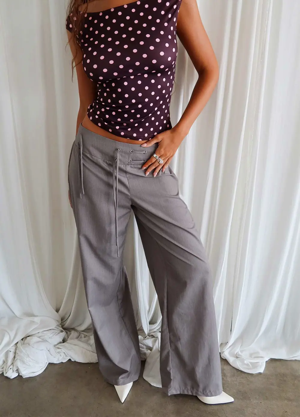 Just Have Fun Wide Leg Pant Grey