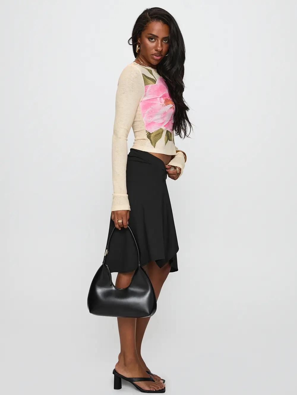 Esmeray Midi Skirt Black