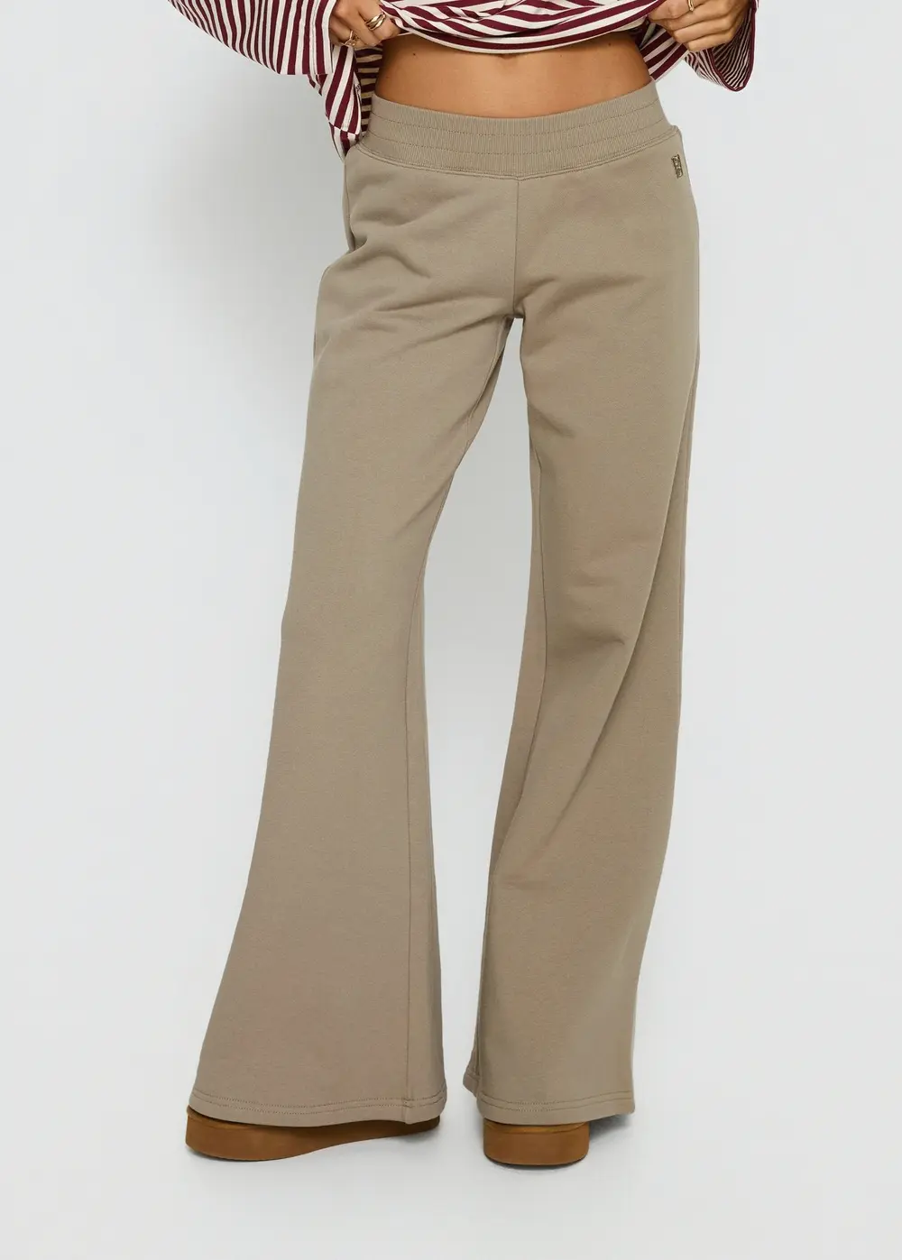 Summits Flared Track Pants Latte