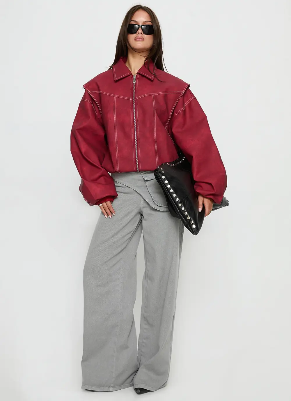 Vista Bomber Jacket Crimson