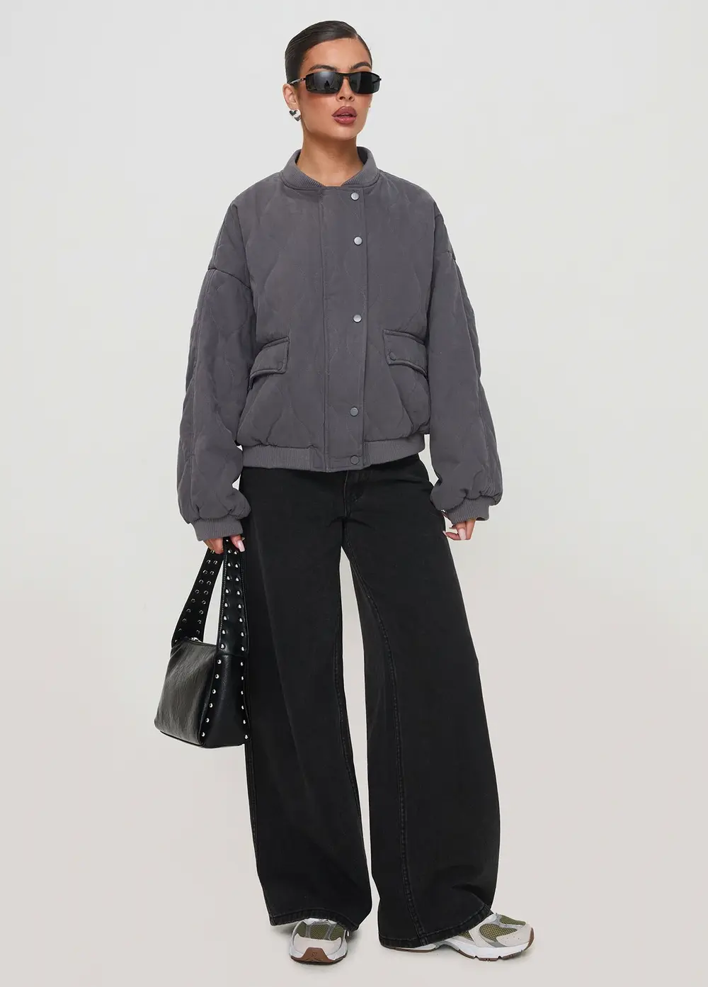 Stick Season Quilted Jacket Grey