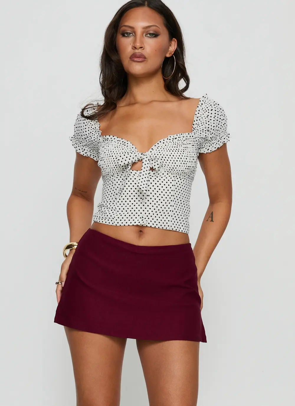 Can't Sleep Skort Burgundy