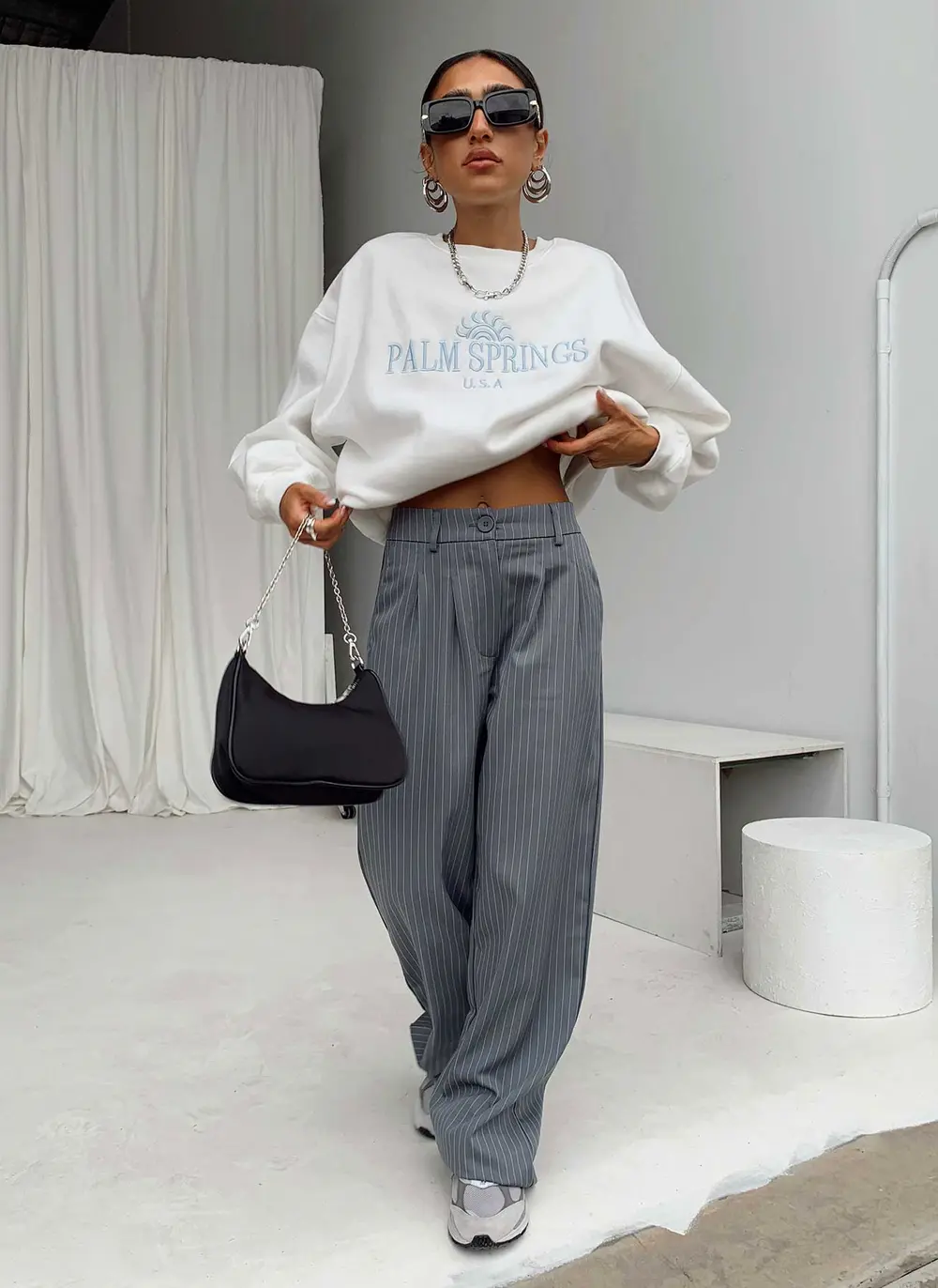 Archer Pants Pinstripe Grey