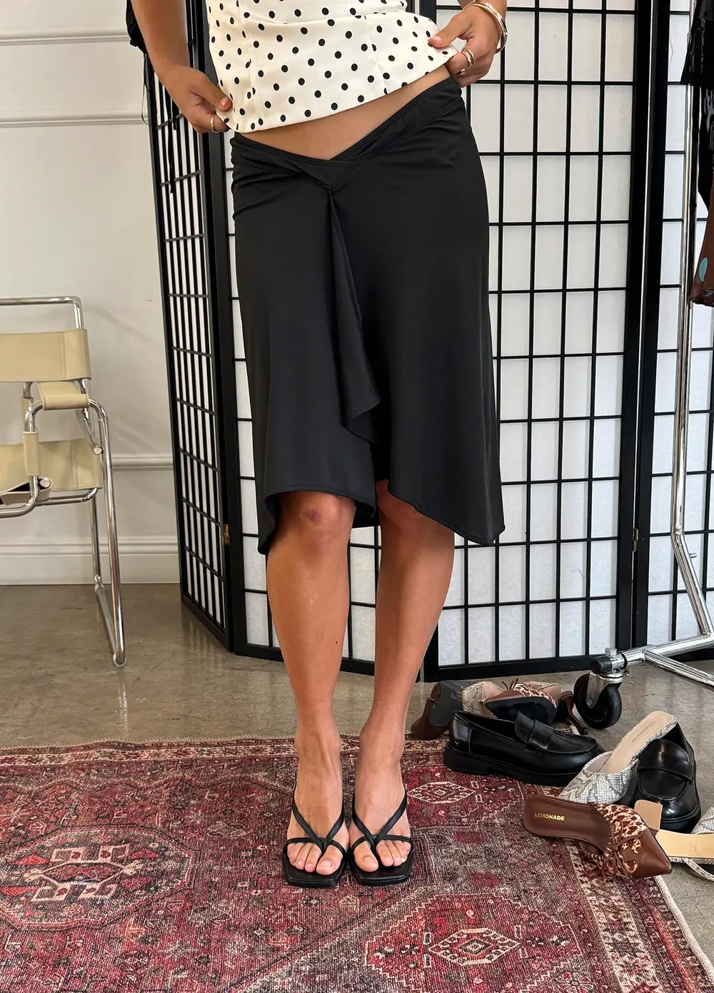 Esmeray Midi Skirt Black
