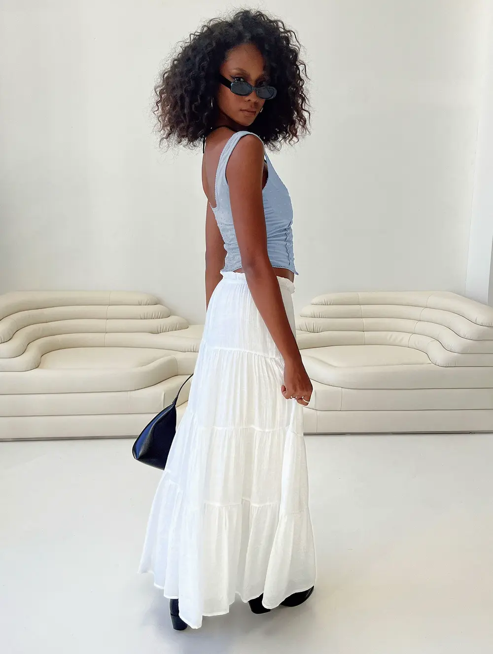 Mya Maxi Skirt White