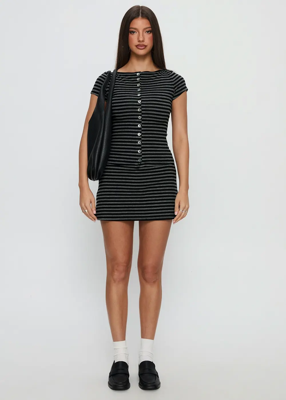 Brennah Jersey Mini Skort Stripe