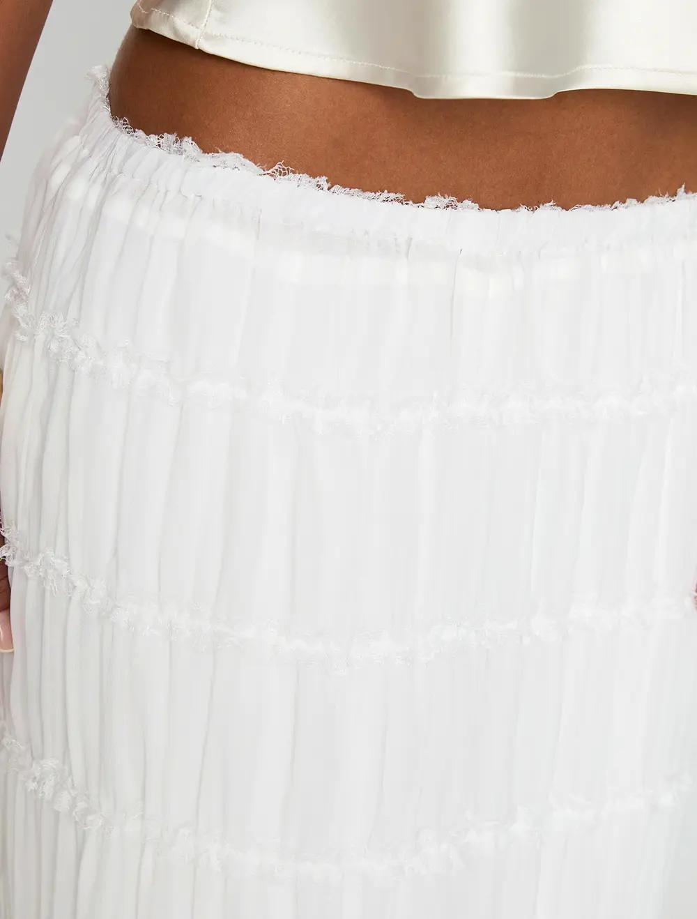 Estefania Maxi Skirt White