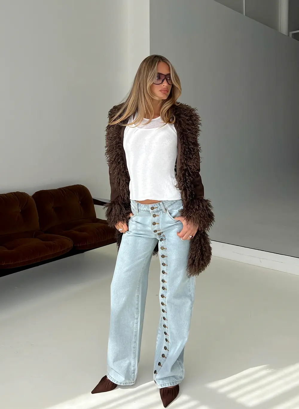 Penny Mid Rise Straight Leg Jeans Light Denim