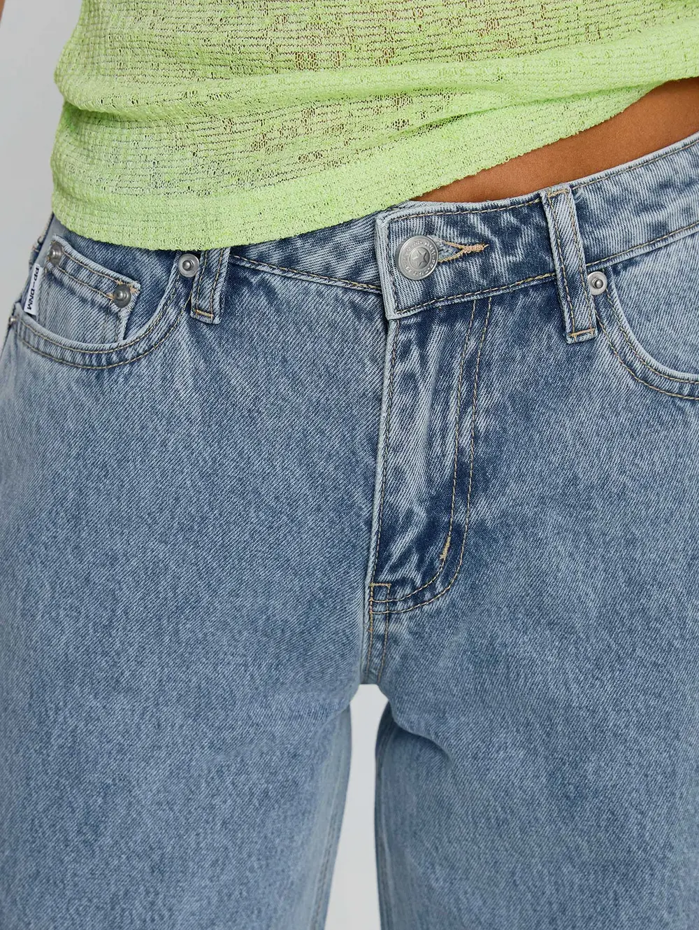 Darla Low Rise Straight Jean Vintage Blue Wash