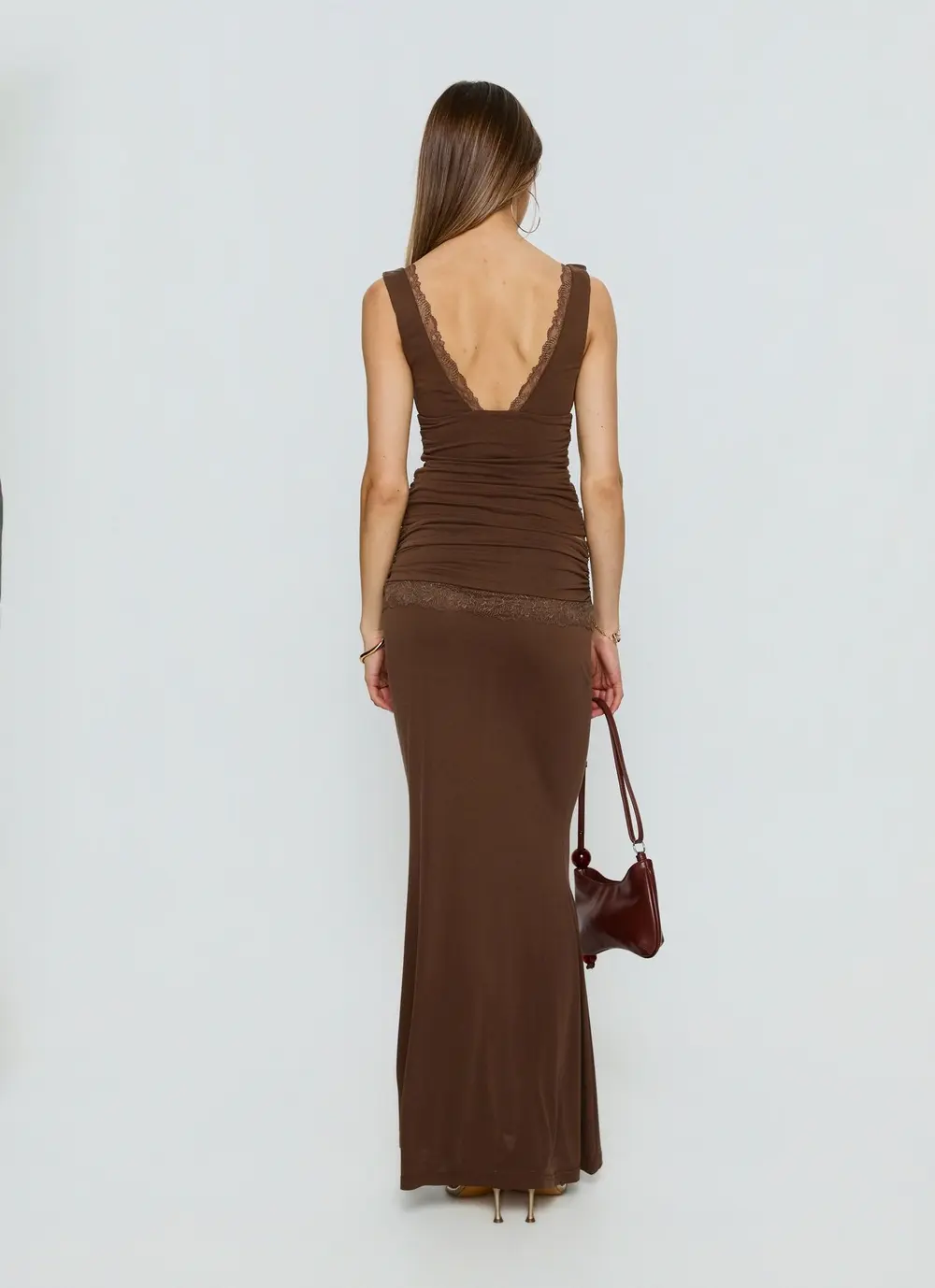 Zespri Jersey Maxi Skirt Brown