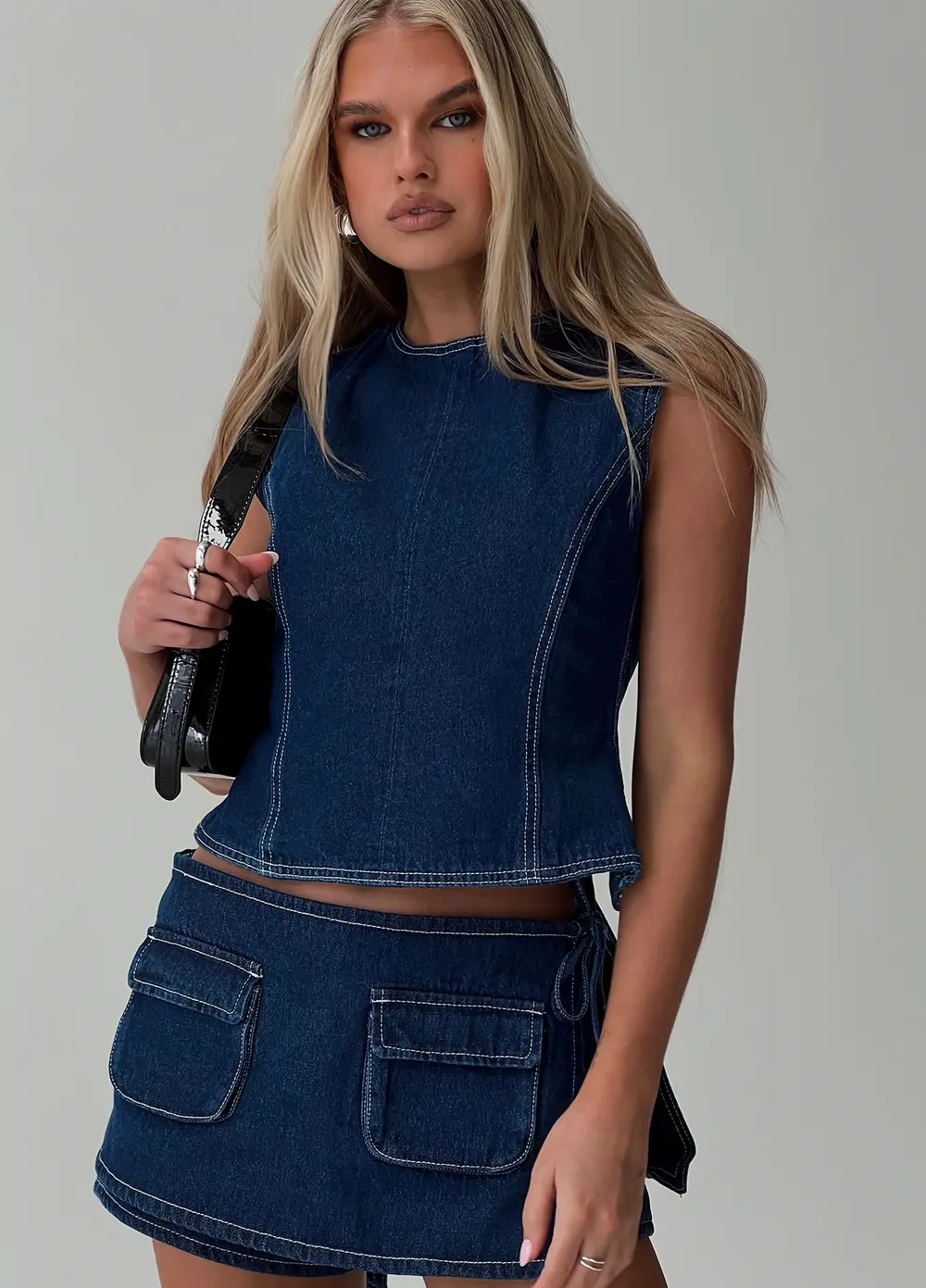 Countryside Skort Blue Denim