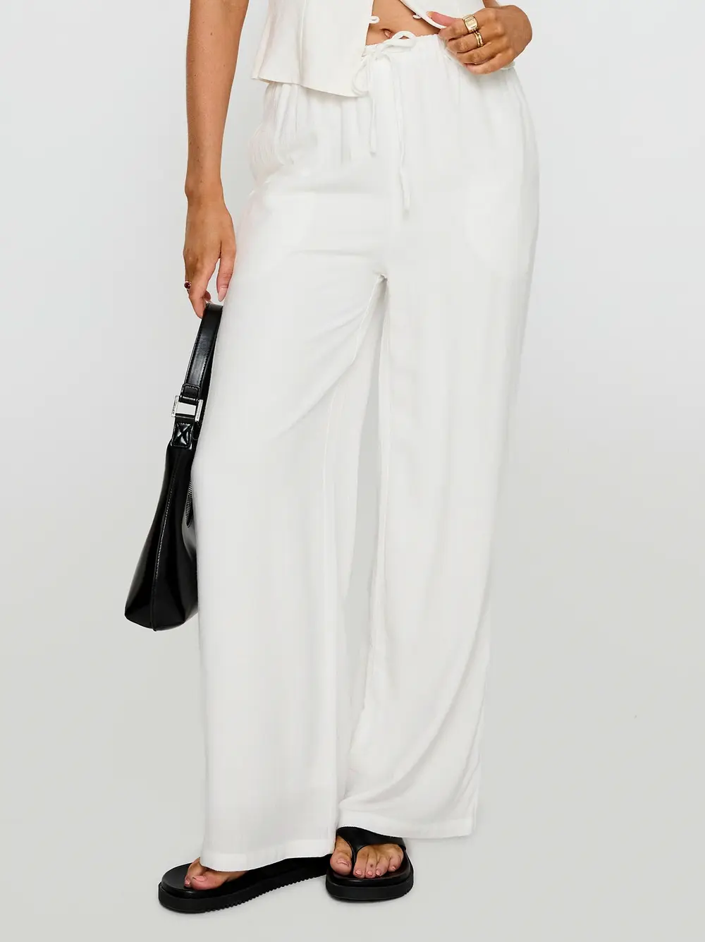 Parklea Linen Blend Pants White