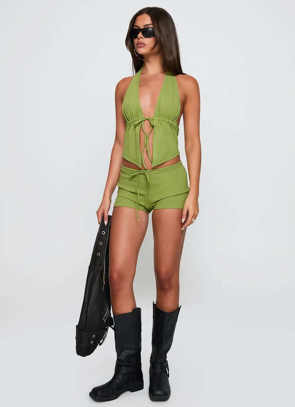 Gracious Low Rise Mini Short Green