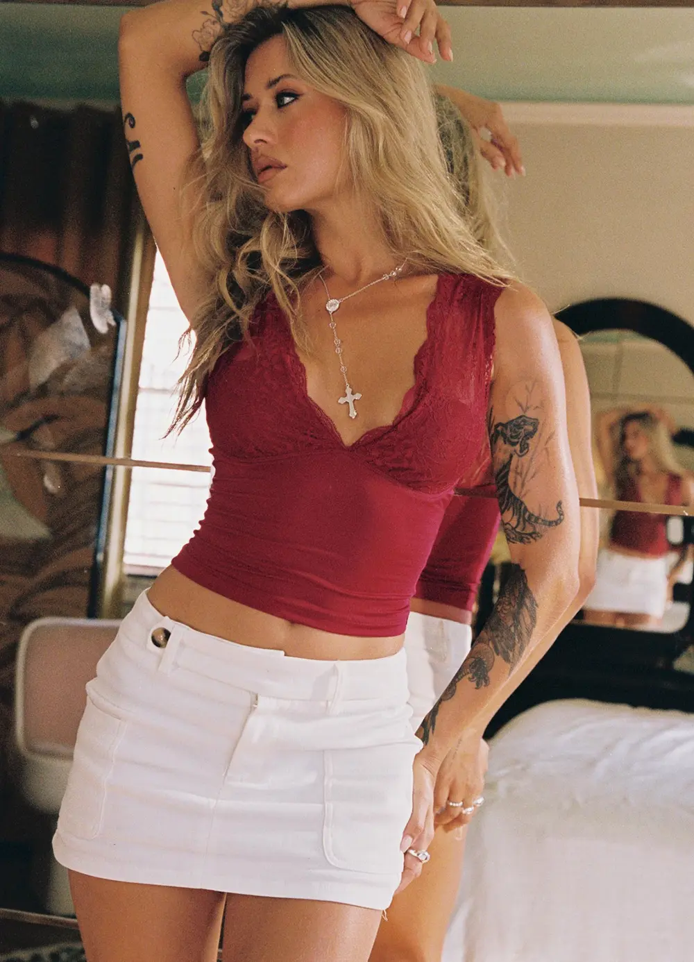 Brinnley Mini Skirt White