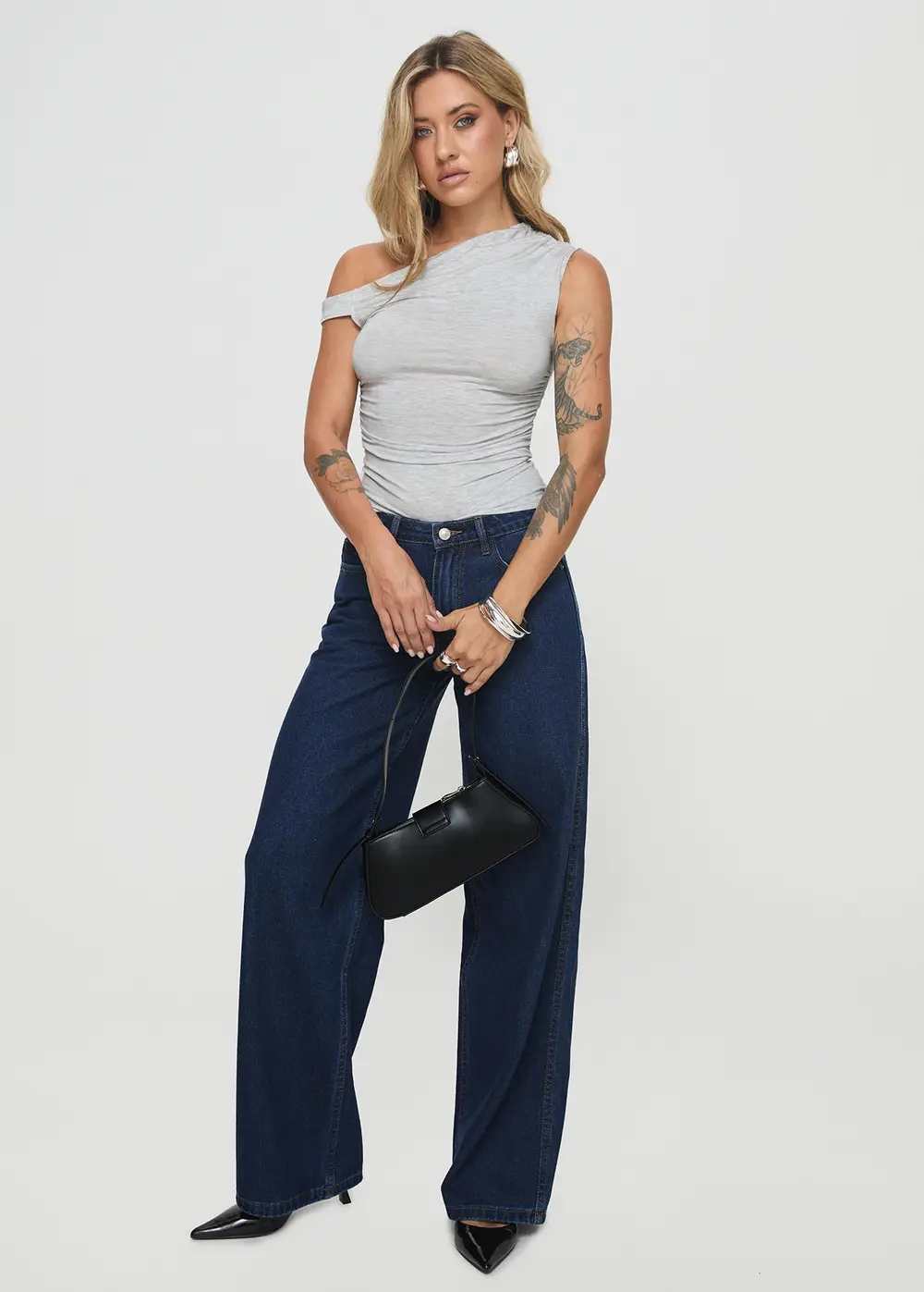 Maryanne Mid Rise Straight Leg Jeans Dark Wash