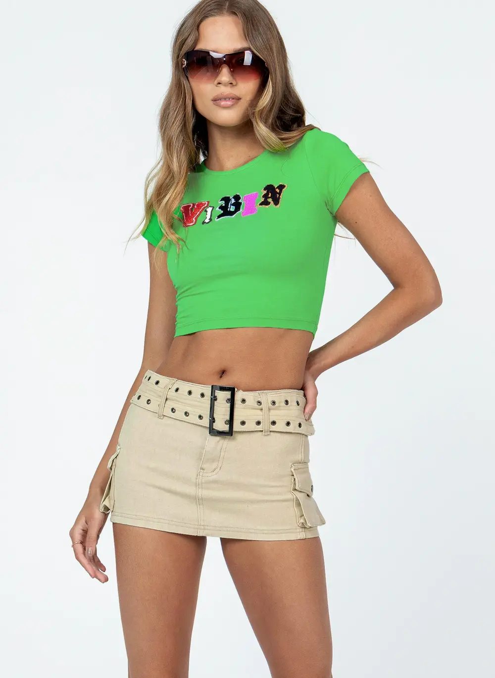 Iconic Cargo Mini Skirt Beige