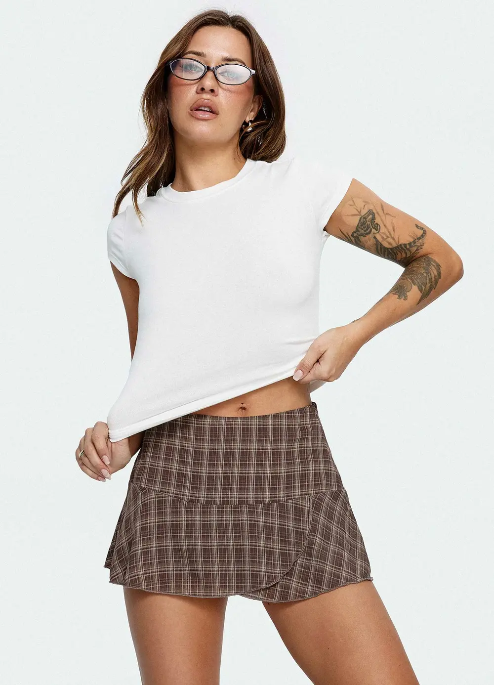 Sonsie Mini Skirt Multi Check