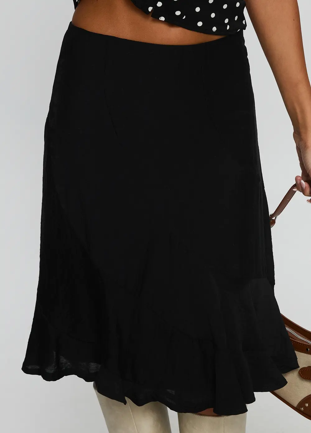 With Kindness Midi Skirt Black