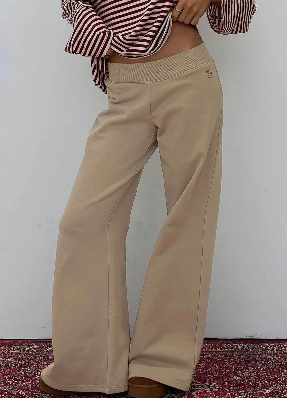 Summits Flared Track Pants Latte