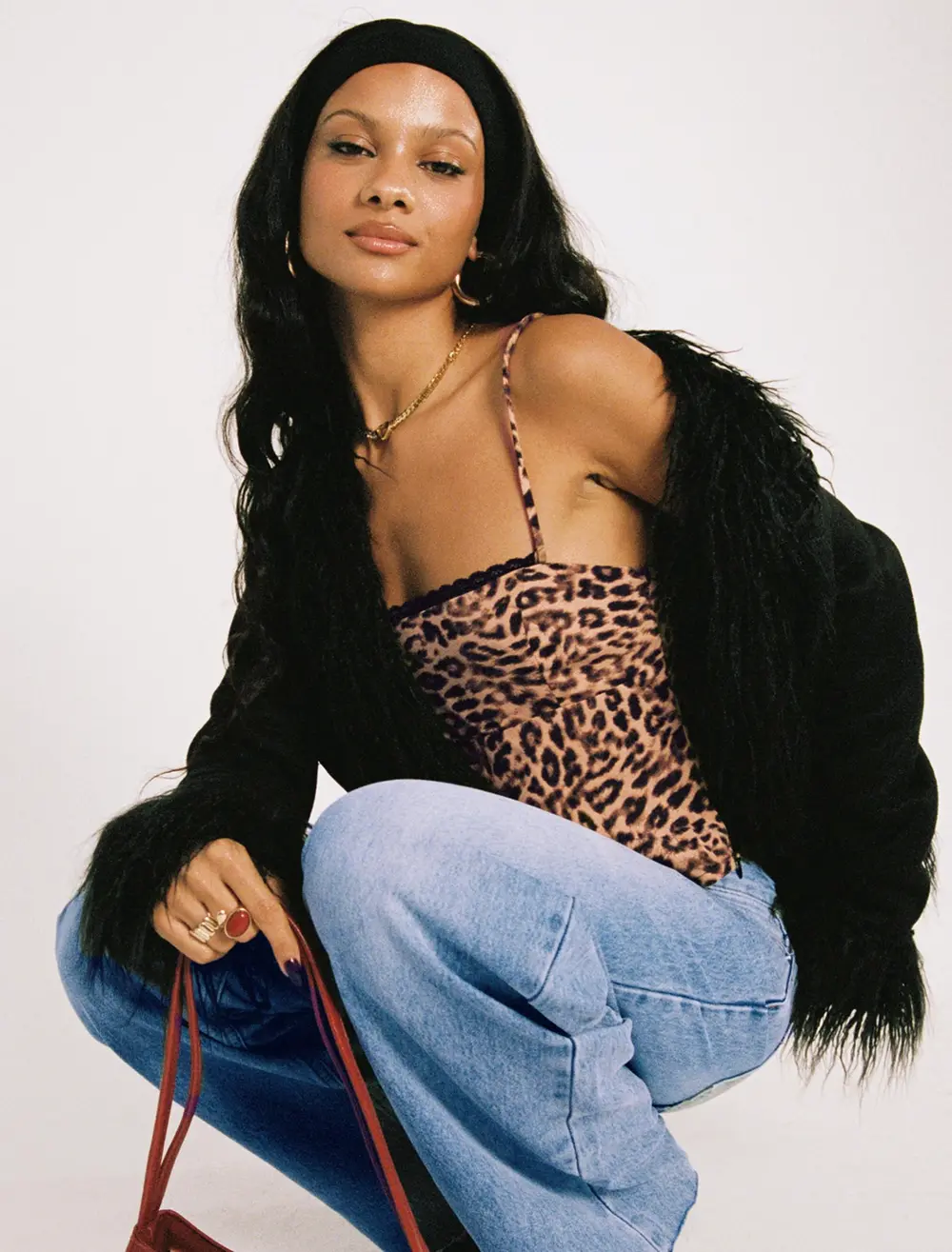 Lowden Faux Fur Jacket Black