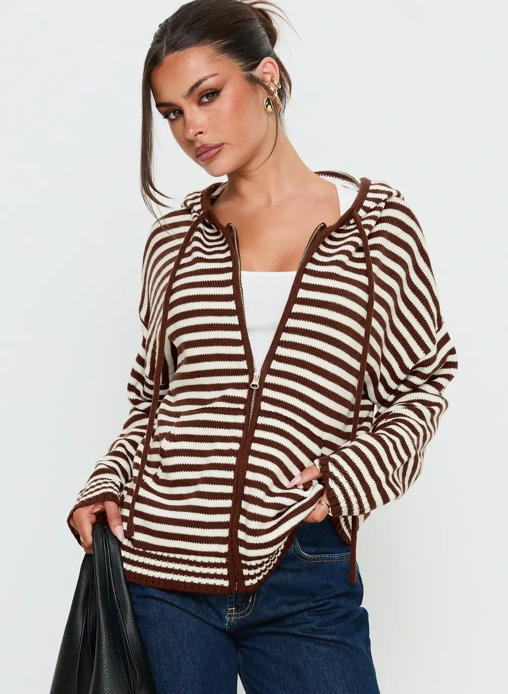 Brienna Zip Jacket Brown